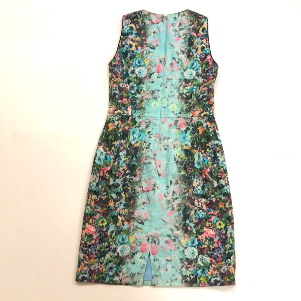 Tristan 1 Dress Floral light blue multi Cutout split hem Excellent Condition - Picture 3 of 8